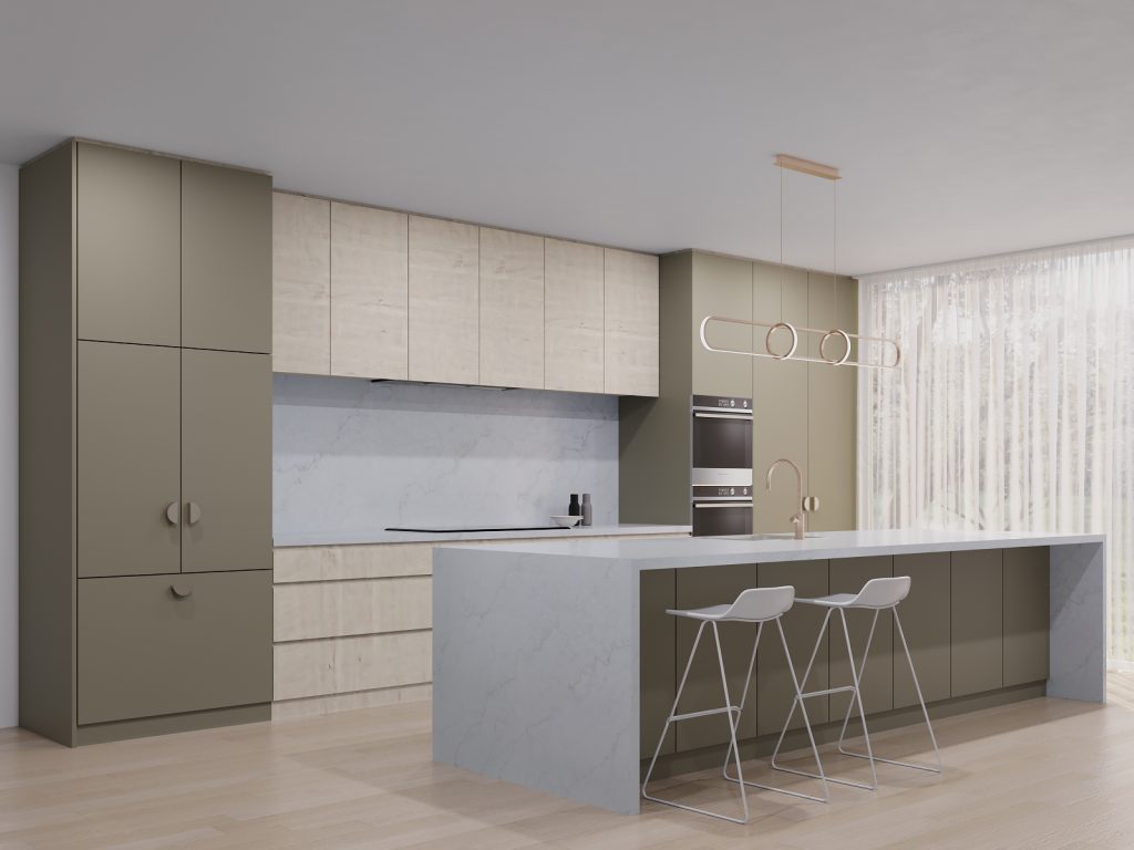 Green Kitchen Design by Styl Studio
